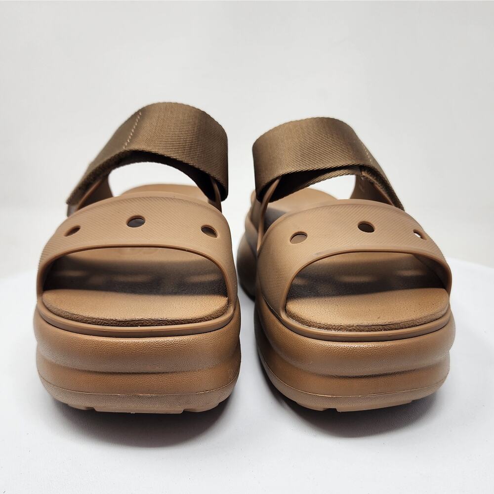 Crocs Soho Two-Strap Platform Slide Sandals Women 6M Sepia Brown Adjustable NWOB - Picture 4 of 11